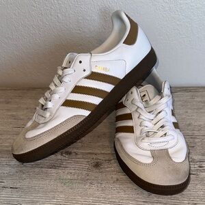 Adidas Samba White and Tan Men's Sneakers Men’s 10.5